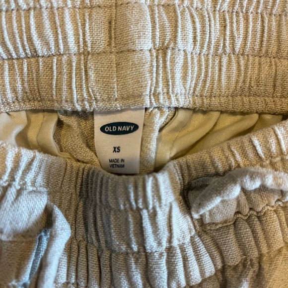 OLD NAVY Tan Cream Khaki Elastic Waist Straight Leg Jogger Ankle Pants - Picture 4 of 4